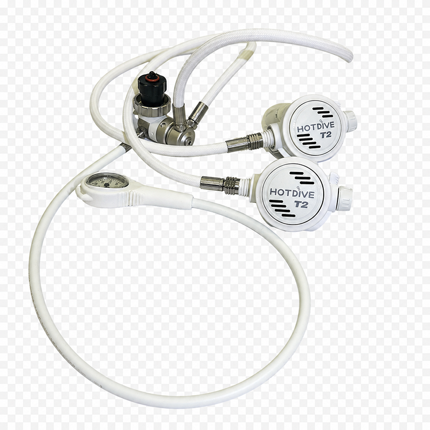 Регулятор HotDive ST2G White S2/T2 с октопусом и манометром