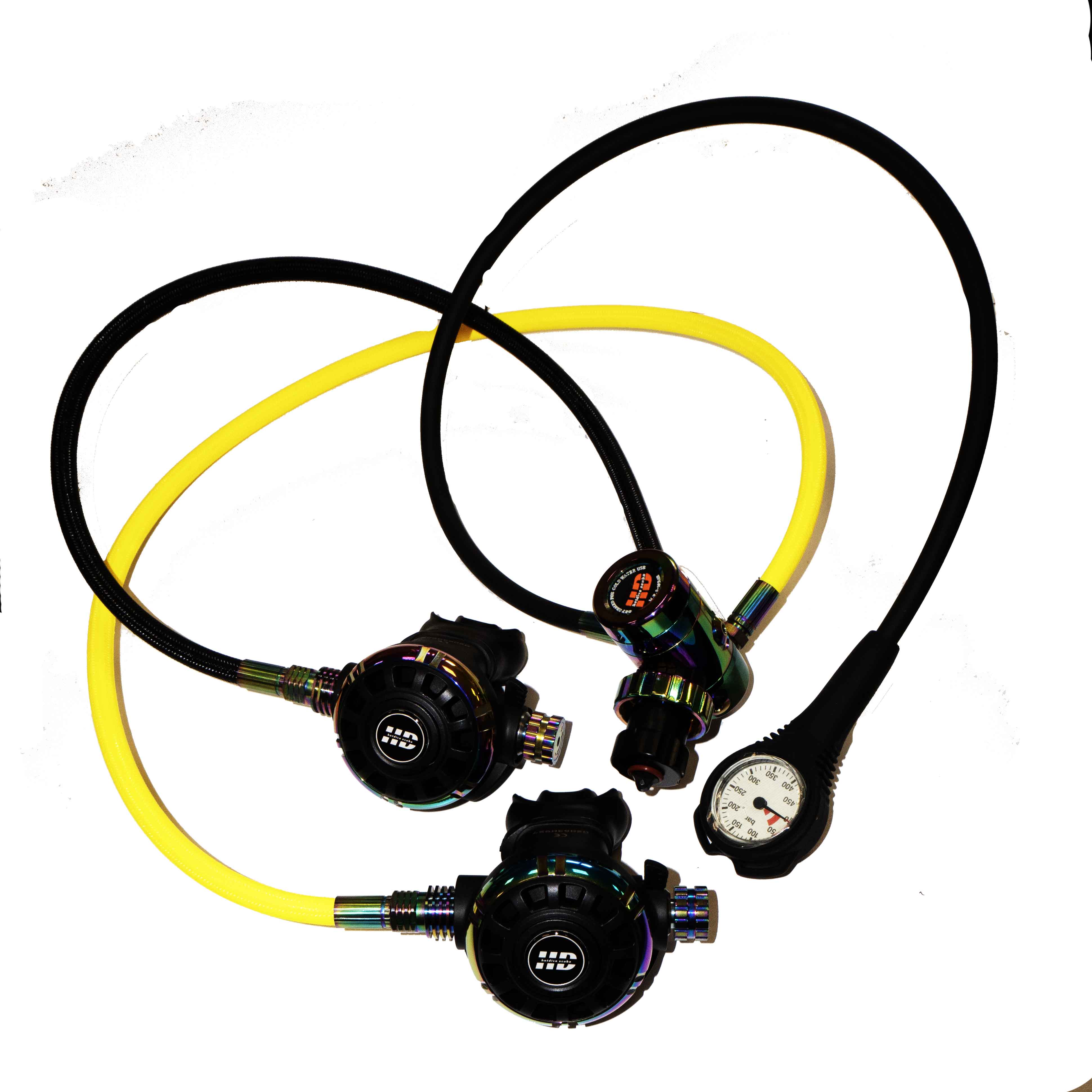  Регулятор HotDive ST4G-C S4/T4 Rainbow с октопусом и манометром